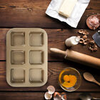 Hitzebeständige Kuchenpfanne Mini Laibpfannen für Brotbackform Metall Stanzformen quadratisch