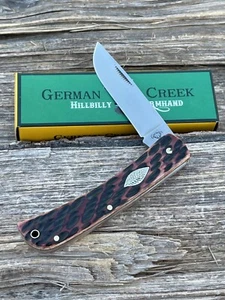 GERMAN CREEK *e BROWN JIGGED SOD BUSTER JR KNIFE KNIVES - Picture 1 of 7