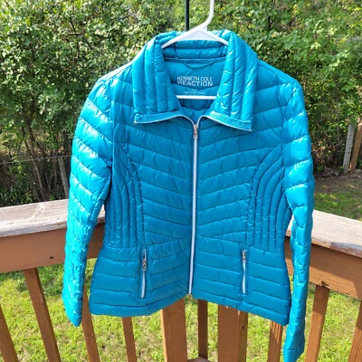 Chaqueta para mujer Kenneth Cole ABAJO NUEVA CON ETIQUETAS talla L Teal NUEVO Foto 1 de 3