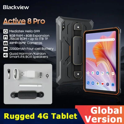Blackview Active 8 Pro Rugged Tablet 22000mAh Android 13 2.4K Display 16GB+256GB - Image 1 of 4