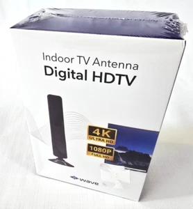 Wave Indoor Digital HDTV TV Antenna 4K Ultra HD 1080P Full HD 120 Miles - Picture 1 of 7