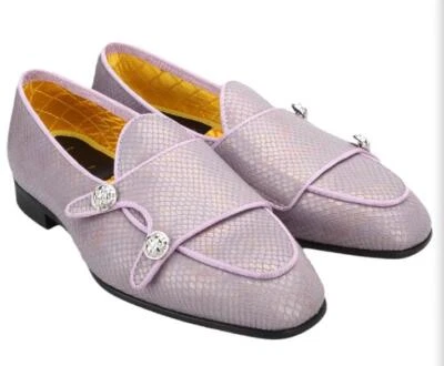 Mocasines sin cordones texturizados puntera redonda británica de moda para hombre Zapatos de vestir informales de fiesta Foto 1 de 4