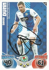DAVID DUNN* FIRMADA BLACKBURN 2010/2011 TARJETA COLECCIONABLE MATCH ATTAX + CERTIFICADO DE AUTENTICIDAD - Imagen 1 de 1