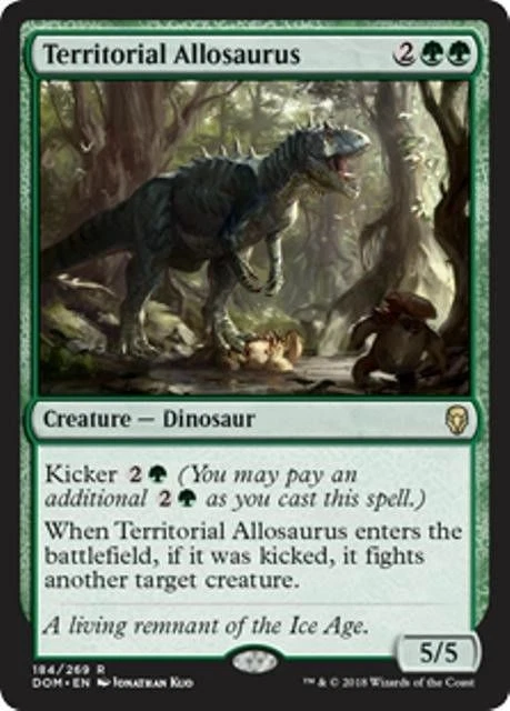 TERRITORIAL ALLOSAURUS NM Dominaria mtg Green - Dinosaur Rare - Image 1 of 1