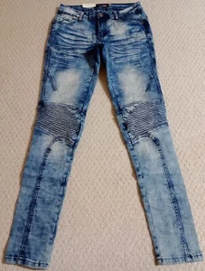 New With Tags Soho Babe Womens Size 7 Blue Denim Jean Smoke Rise Pants 22 - Picture 1 of 8