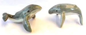 KLIMA Miniature statuette en porcelaine - 2 BALEINES - Imagen 1 de 9