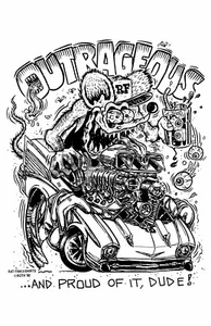 1992 - OUTRAGEOUS AND PROUD - ED "BIG DADDY" ROTH RAT FINK COLORING BOOK POSTER - Picture 1 of 1