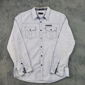 Eighty Eight Platinum Mens Button Down Shirt Blue Heather Stripe Size XLarge - Picture 1 of 17
