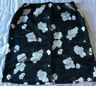 NEW Club Monaco Black Floral Multi Color Silk Skirt, Size 4 NWT