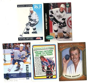 Wayne Gretzky 5 Hockey Trading Card Lot HOF KINGS RANGERS OILERS (LOT 32) - Picture 1 of 1