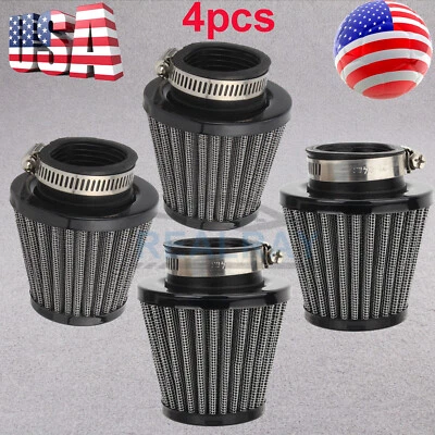 For Kawasaki KZ650B 650 KZ650C CUSTOM 650 1977 1978 1979 Black 39mm Air Filter - Image 1 of 4