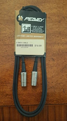 Cable MIDI Peavey ® 5 pies. cable tiene 5 pines Foto 1 de 2