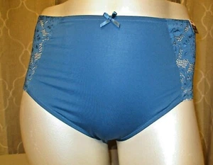 NUEVO Cacique Nailon Descarado Correa Trasera Transparente Lados de Encaje Azul 26/28 3X CC19129 - Imagen 1 de 3