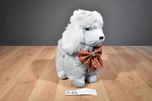 Peluche de caniche gris Dan Dee con lazo a cuadros rojo y verde (310-2893) - Imagen 1 de 6
