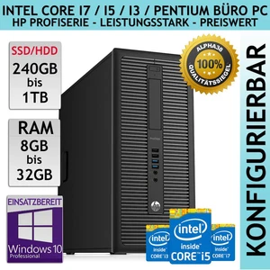 HP ProDesk 600 G1 Business Tower PC -bis Intel Core i7 4770 1 TB SSD 32 GB Win10 - Bild 1 von 5
