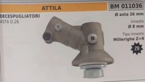 COPPIA CONICA DECESPUGLIATORE ASTA ATTILA Ø 26 INNESTO MILLERIGHE Z=9 8mm - Imagen 1 de 1