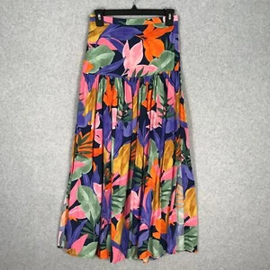 Abel The Label Anthropologie Skirt Womens XS Maxi Tiered Resort Coconut Slits - Picture 1 of 12