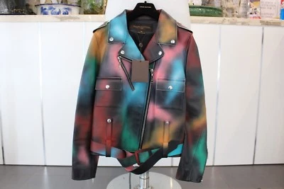 Louis Vuitton CalfSkin Leather Riders Jacket Women's 2016 Multicolour-New W tag - Image 1 of 4
