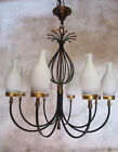 Fabulous Mid Century Modern French Iron Chandelier In The Manner Of Jean Royere