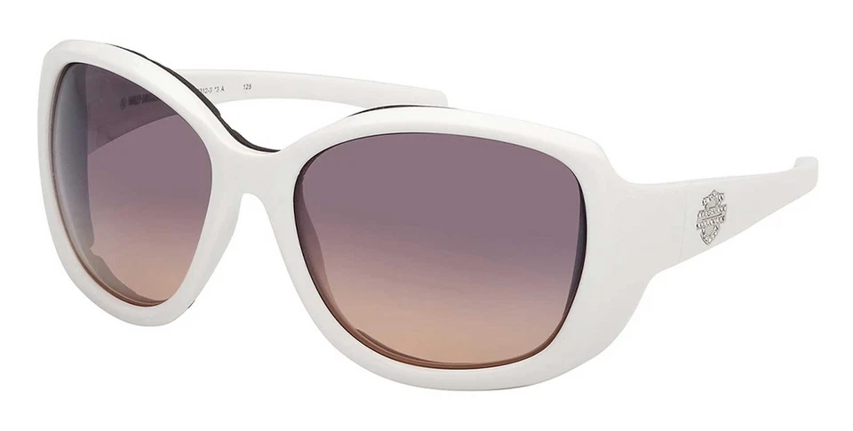 Harley-Davidson Women's Lightning Ride White Sunglasses, Smoke to Peach Lens - Image 1 of 1