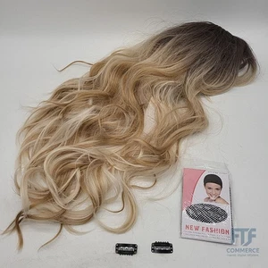Esmee Lange Ombre Braun-Blonde Perücke, Hitzebeständig, Synthetik, Damen, Cospla - Bild 1 von 3