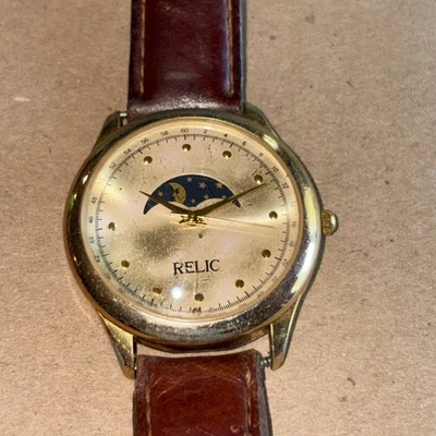 De Colección Reliquia Fase Lunar y Solar - Batería Nueva Mantiene el Tiempo Pantalla 14 mm Ver Fotos Foto 1 de 4