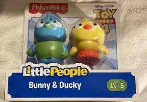 2018 FISHER PRICE LITTLE PEOPLE DISNEY PIXAR TOY STORY 4 Bunny & Ducky SET - Picture 1 of 4