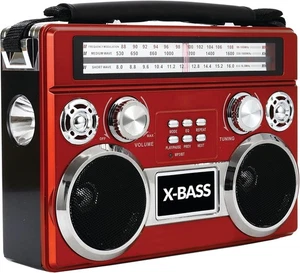 Supersonic SC-1097BT Radio 3 Bande con Bluetooth, Torcia AM/FM/SW Rosso - Foto 1 di 3