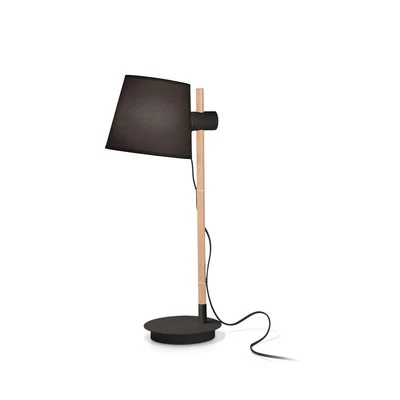 Lampade Da Scrivania-Ufficio Industrial-Minimal Axel Legno Nero 1 Luce E27 - Immagine 1 di 2