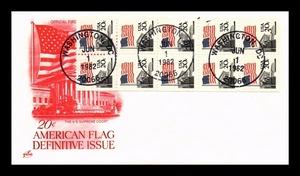 US COVER FLAG OVER SUPREME COURT 20C BOOKLET PANE FDC ARTCRAFT CACHET - Picture 1 of 2