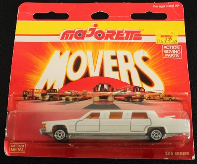 复古 Majorette Movers 300 系列 339 凯迪拉克弹力豪华轿车白色压铸 — 第 1/3 张图片