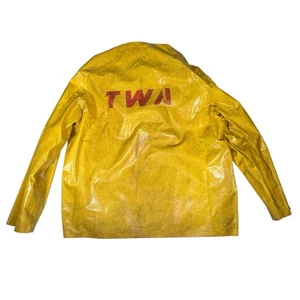 Twa Trans World Airlines Rain Jacket Coat Thrashed Halloween Jomac North Union - Picture 1 of 7