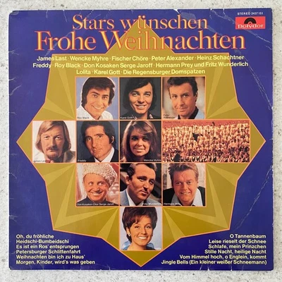 Various, Stars Wünschen Frohe Weihnachten - Jazz, Pop, Folk Vinyl LP Record 1972 - Image 1 of 4