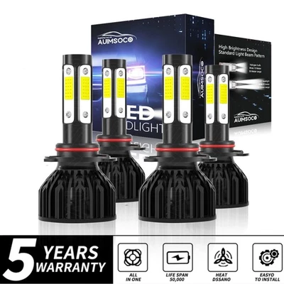 For Kia Stinger 2018 2019 2020 4x LED Headlight High Low Light Bulbs 3600000LM - Image 1 of 4