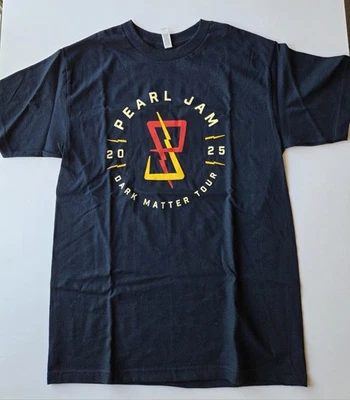 Camisa de gira PEARL JAM 2025 DARK MATTER para hombre MEDIANA diseño Nashville LighteningBolt Foto 1 de 4