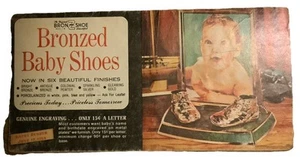 Zapatos de bebé bronceados vintage años 70 BronZ catálogo de zapatos efímeros - Imagen 1 de 8
