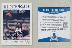 Katrina McClain Signed Autographed 1992 Impel Olympicard Card #22 Beckett BAS - Picture 1 of 1