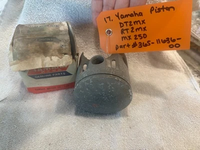 NOS Yamaha 4TH O/S 1.00MM 81.00MM Piston 72 DT2MX RT2MX 1974 MX250 365-11636-00 - Image 1 of 2