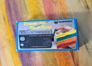 ⭐NEU Vintage Nippon Wiederaufladbarer Dynamo und Solar Power Radio AM/FM DC Backup - Bild 1 von 7