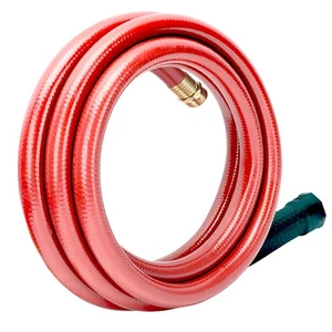 Solution4Patio kurzer zuführbarer roter Gartenschlauch 3/4 Zoll x 10 Fuß - Schwerlast Dur... - Bild 1 von 7