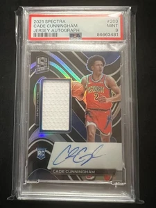 2021 Spectra Cade Cunningham Jersey Autograph /149 PSA 9 #203 ROOKIE RC PISTONS - Bild 1 von 5