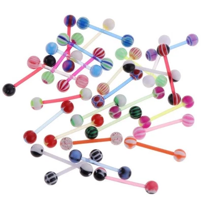 Prettyia 30 piezas Barras de color para sudor Labio Nariz Ceja Pezón Oreja Foto 1 de 4