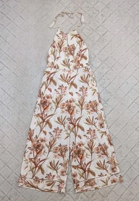 Mono Zimmermann Mujer 1 Blanco Marfil Floral Adelfa Escalera Lino Algodón Foto 1 de 4