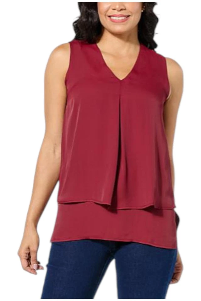 Cabernet sin mangas invertido cuello alto para mujer DG2 by Diane Gilman Foto 1 de 1