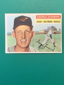 George Zuverink 1956 Topps #276, espalda gris, Baltimore Orioles, en muy buena condición - Imagen 1 de 2