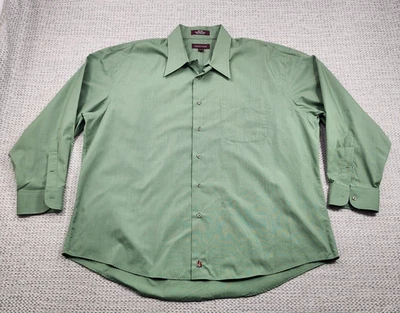 Camisa Nordstrom Para Hombre 17.5 33 Verde Abotonada Manga Larga Austria Algodón Vestido Foto 1 de 4