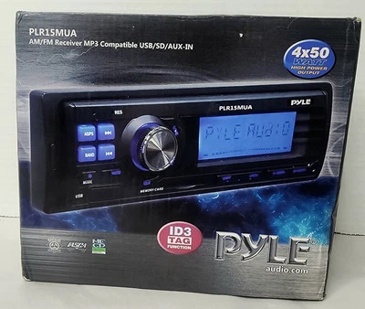NIB- PYLE PLR15MUA AM/FM MP3 radio COMPATIBLE w/ USB/ SD/ AUX-IN- LCD Display - Image 1 of 4