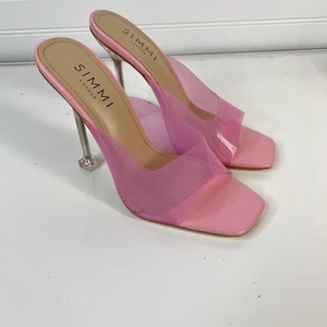 Sandalia Mules Simmi London Tacones Rosa Para Mujer Talla 5 - Imagen 1 de 11