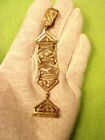 STUNNING VTG ANTIQUE "GEOMETRIC" ROSE GOLD FILLED POCKET WATCH FOB CHAIN & CLIP
