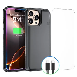Power Case for iPhone 16 Pro Magnetic Charging Battery Charger Case Battery Pack - Picture 1 of 7